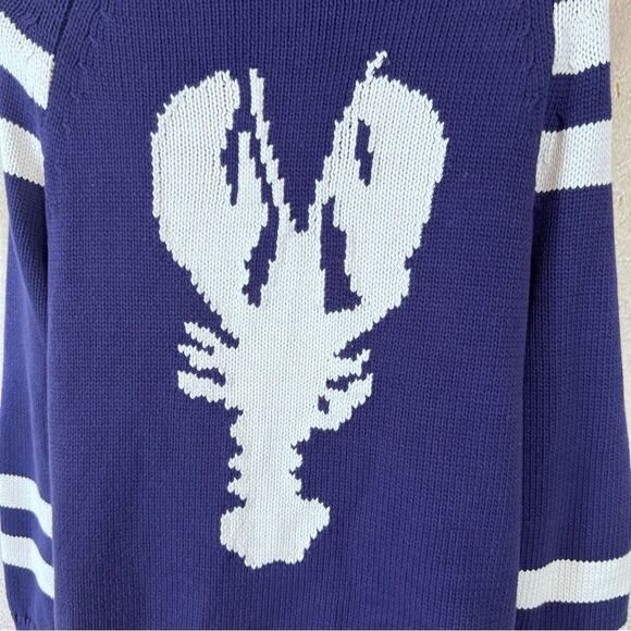 J. Crew Lobster Knit Long Sleeve Full Zip Cardigan Sweater Jacket - Picture 10 of 12